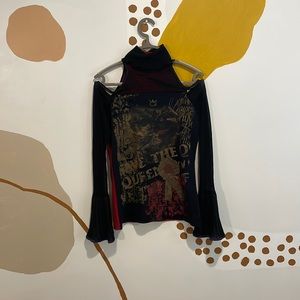 SAVE THE QUEEN unique funky vintage long sleeve shirt